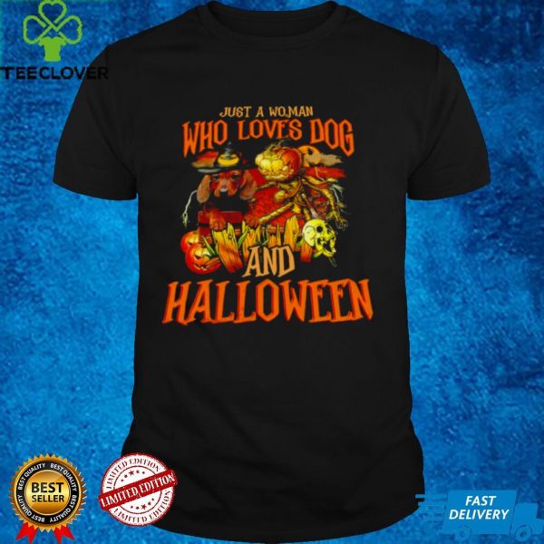 Skull Just A Woman Who Loves Dog And Halloween T hoodie, sweater, longsleeve, shirt v-neck, t-shirt