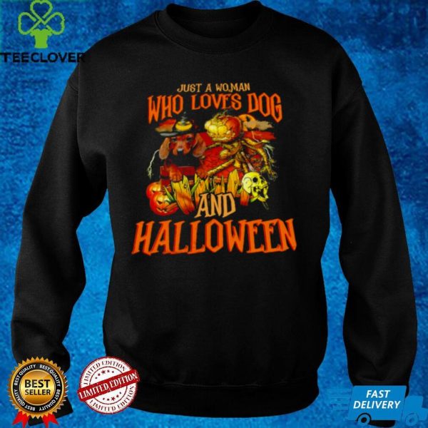 Skull Just A Woman Who Loves Dog And Halloween T hoodie, sweater, longsleeve, shirt v-neck, t-shirt