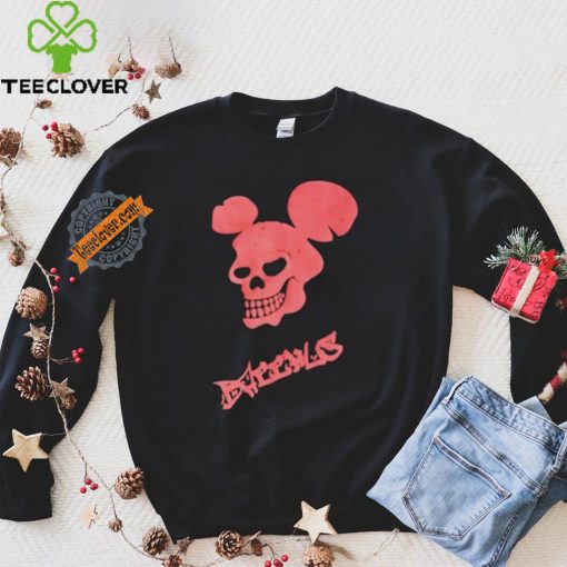 Skull Mickey Mouse Bacchus logo shirt
