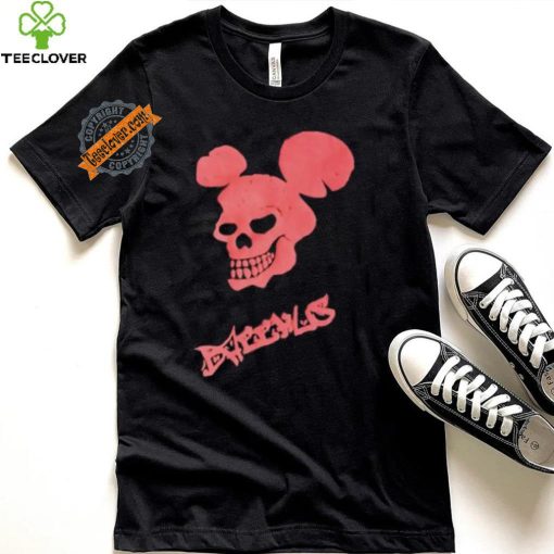 Skull Mickey Mouse Bacchus logo shirt