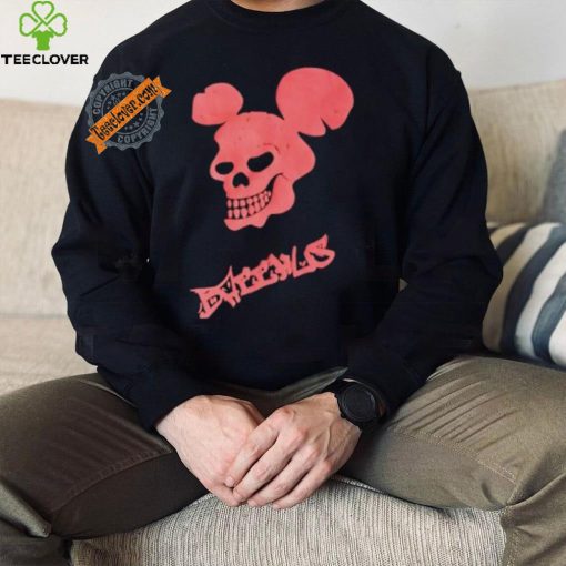 Skull Mickey Mouse Bacchus logo shirt