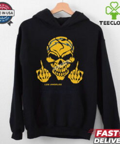 Skull Middle Fingers Los Angeles Chargers Graphic T Shirt