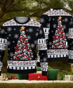 Skull Pine Tree Ugly Christmas 3D Sweater