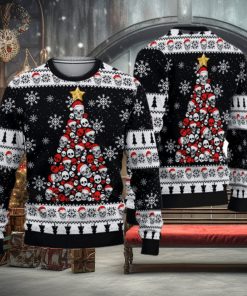 Skull Pine Tree Ugly Christmas 3D Sweater