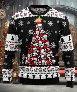 Skull Pine Tree Ugly Christmas Sweater Thankgiving Gift Men Women