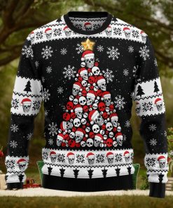 Skull Pine Tree Ugly Christmas Sweater Thankgiving Gift Men Women