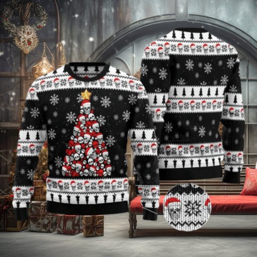 Skull Pine Tree Ugly Christmas Sweater