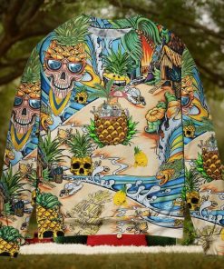 Skull Pineapple Fruit Amazing Ugly Christmas Sweater