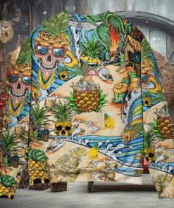Skull Pineapple Fruit Amazing Ugly Christmas Sweater