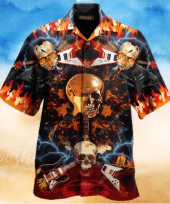 Skull Rock N Roll Hawaiian Shirt