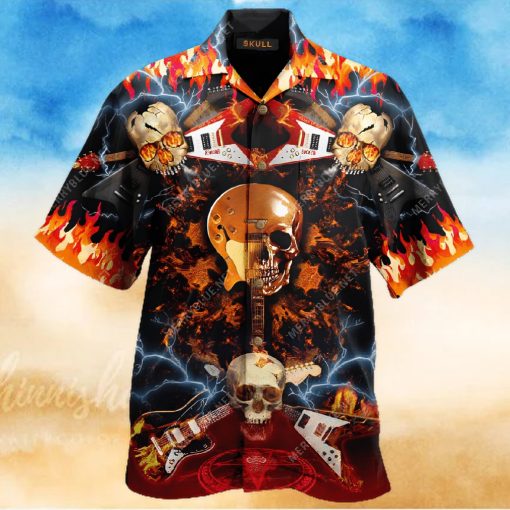 Skull Rock N Roll Hawaiian Shirt