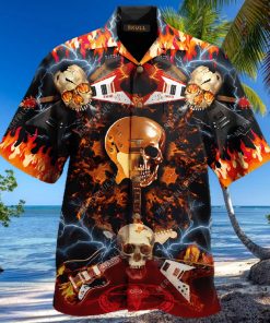 Skull Rock N Roll Hawaiian Shirt