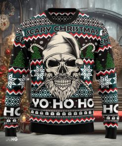Skull Scary Ugly Christmas Sweater Thankgiving Gift Men Women
