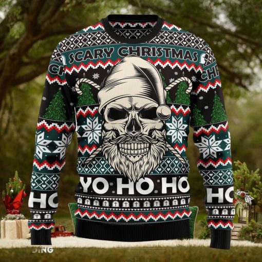 Skull Scary Ugly Christmas Sweater Thankgiving Gift Men Women