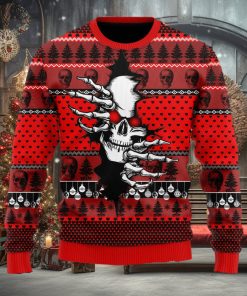 Skull Skeleton Is Hidding Gift X mas Ugly Christmas Sweater Unisex 3D Sweater Christmas Gift