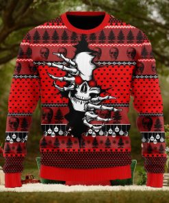 Skull Skeleton Is Hidding Gift X mas Ugly Christmas Sweater Unisex 3D Sweater Christmas Gift