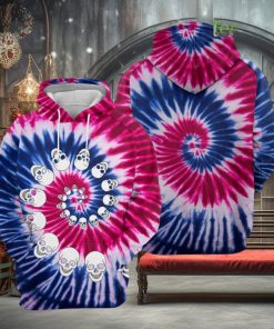 Skull Tie Dye 3D Printed Hoodie