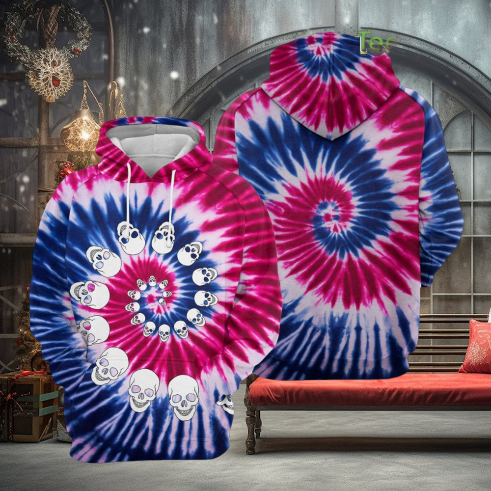 Skull Tie Dye 3D Printed Hoodie Skull Tie Dye 3D Printed Hoodie
