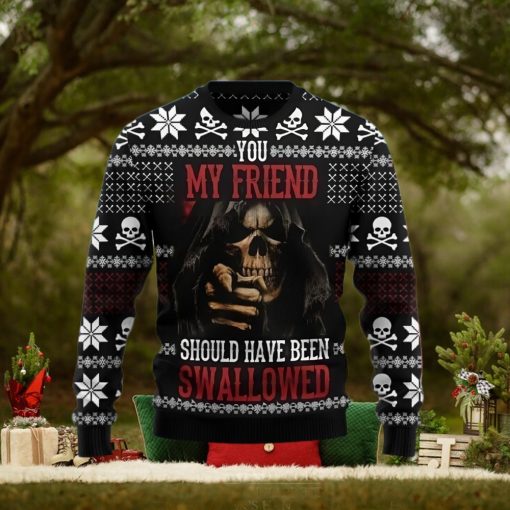 Skull Ugly Christmas Sweater Unique Gift