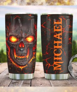 Skull Volcano Personalized Tumbler