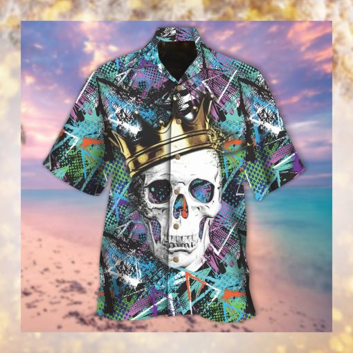 Skull Wearing Crown Hawaiian Shirt