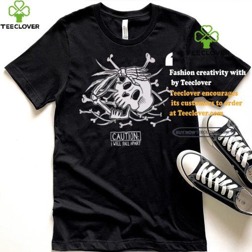 Skull bone caution I will fall apart classic shirt