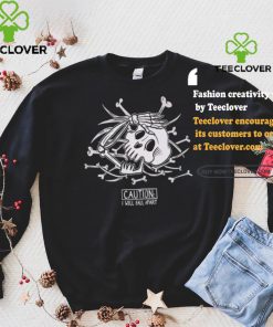 Skull bone caution I will fall apart classic shirt