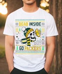 Skull dead inside but go Green Bay Packers Ugly Christmas hoodie, sweater, longsleeve, shirt v-neck, t-shirt