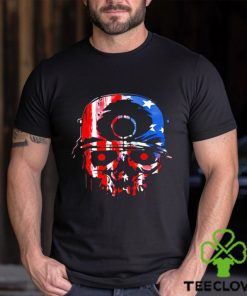 Skull in USA American colors shirt 2 Skull in USA American colors shirt