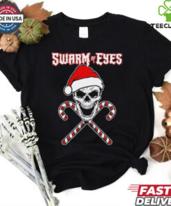 Skull swarm of eyes Christmas shirt
