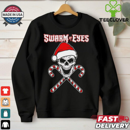 Skull swarm of eyes Christmas shirt