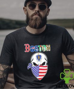Skull wear American mask Boston all sports team shirt