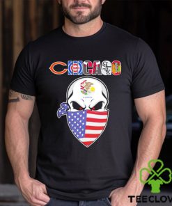 Skull wear American mask Chicago all sports team shirt 2 Skull wear American mask Chicago all sports team shirt