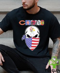 Skull wear American mask Chicago all sports team shirt 3 Skull wear American mask Chicago all sports team shirt