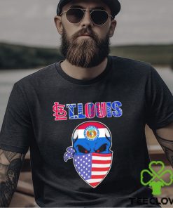 Skull wear American mask St Louis all sports team shirt