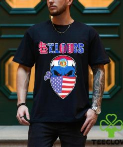 Skull wear American mask St Louis all sports team shirt