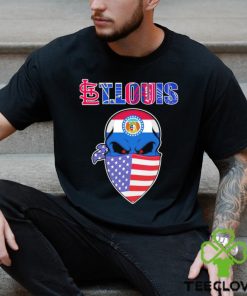 Skull wear American mask St Louis all sports team shirt