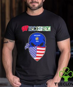 Skull wear American mask Wisconsin all sports team shirt 2 Skull wear American mask Wisconsin all sports team shirt