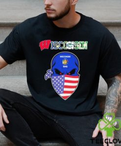 Skull wear American mask Wisconsin all sports team shirt 3 Skull wear American mask Wisconsin all sports team shirt