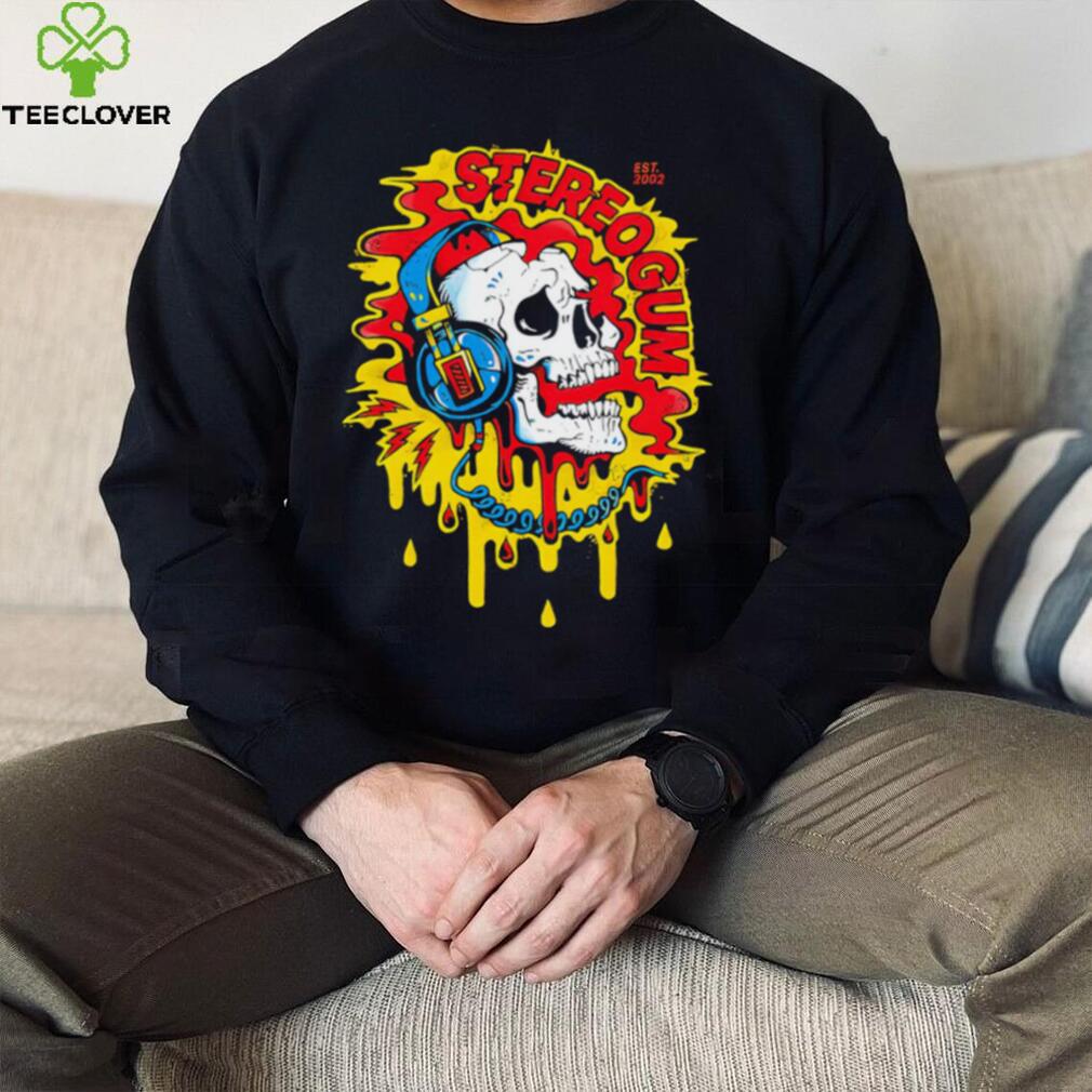 Skull with headphones art shirt Skull with headphones art shirt