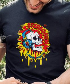 Skull with headphones art shirt 2 Skull with headphones art shirt
