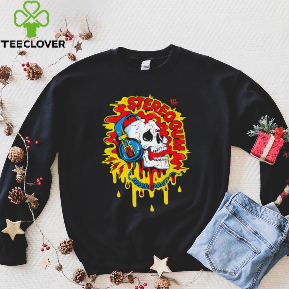 Skull with headphones art shirt Skull with headphones art shirt