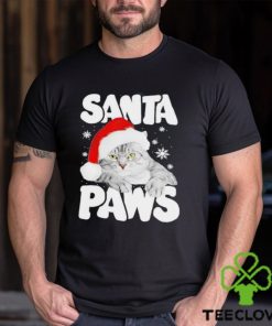 Cat hat santa santa paws merry christmas shirt 2 Cat hat santa santa paws merry christmas shirt