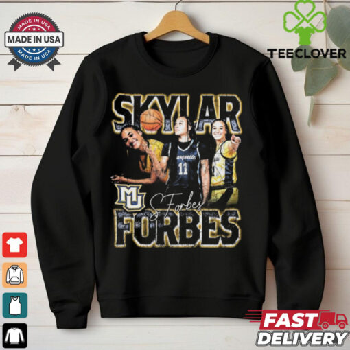 Skylar Forbes Marquette Golden Eagles 90s Vintage Signature Graphic Players t shirt