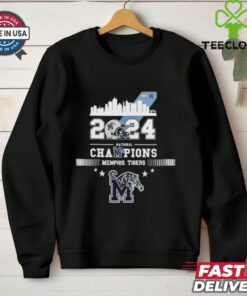 Skyline 2024 National Champions Memphis Tigers shirt celebrating the team's victory.