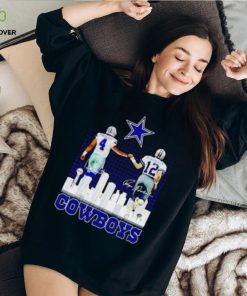 Skyline Dak Prescott And Roger Staubach Cowboys Signatures T Shirt