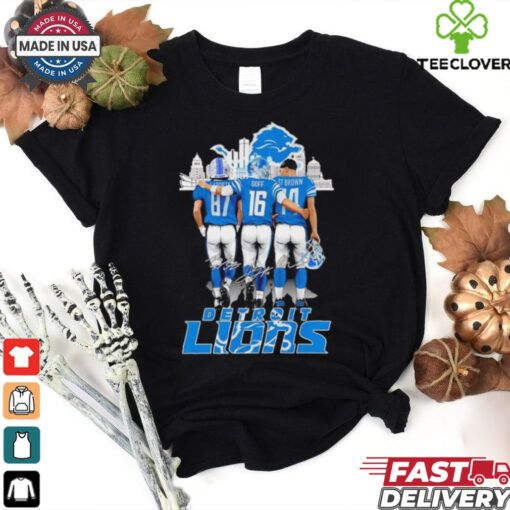 Skyline Detroit Lions Sam LaPorta Jared Goff and Amon Ra St. Brown Signatures shirt