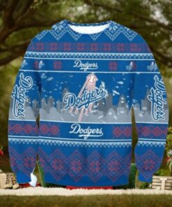 Skyline Dodgers Baseball Christmas City Ugly Sweater