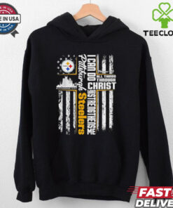 Skyline I can do Christ who strengthens me all thing through Pittsburgh Steelers US flag shirt