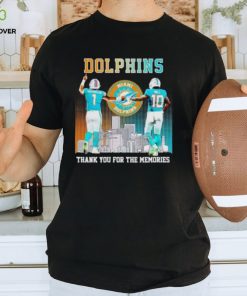 Skyline Miami Dolphins Tua Tagovailoa And Tyreek Hill Thank You For The Memories T Shirt